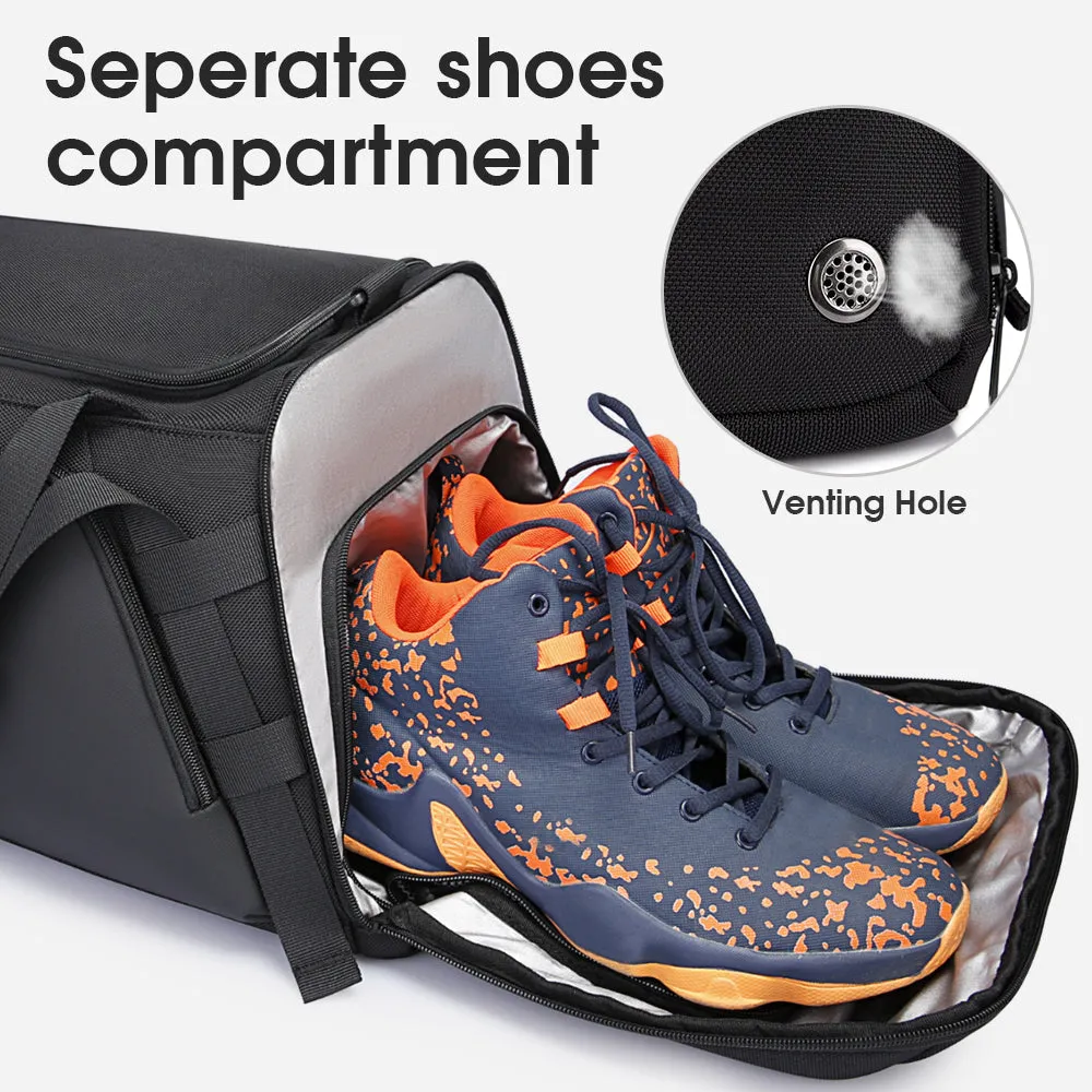 BANGE Gym Bag For Men,Dry And Wet Depart Pocket Sports Duffel Backpack With Shoes Compartment,Short-Distance Trip Duffel Gym Bag for Men Women