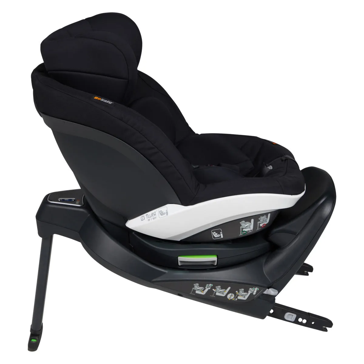 BeSafe iZi Twist i-Size Car Seat - Fresh Black Cab - Please allow 7 working days
