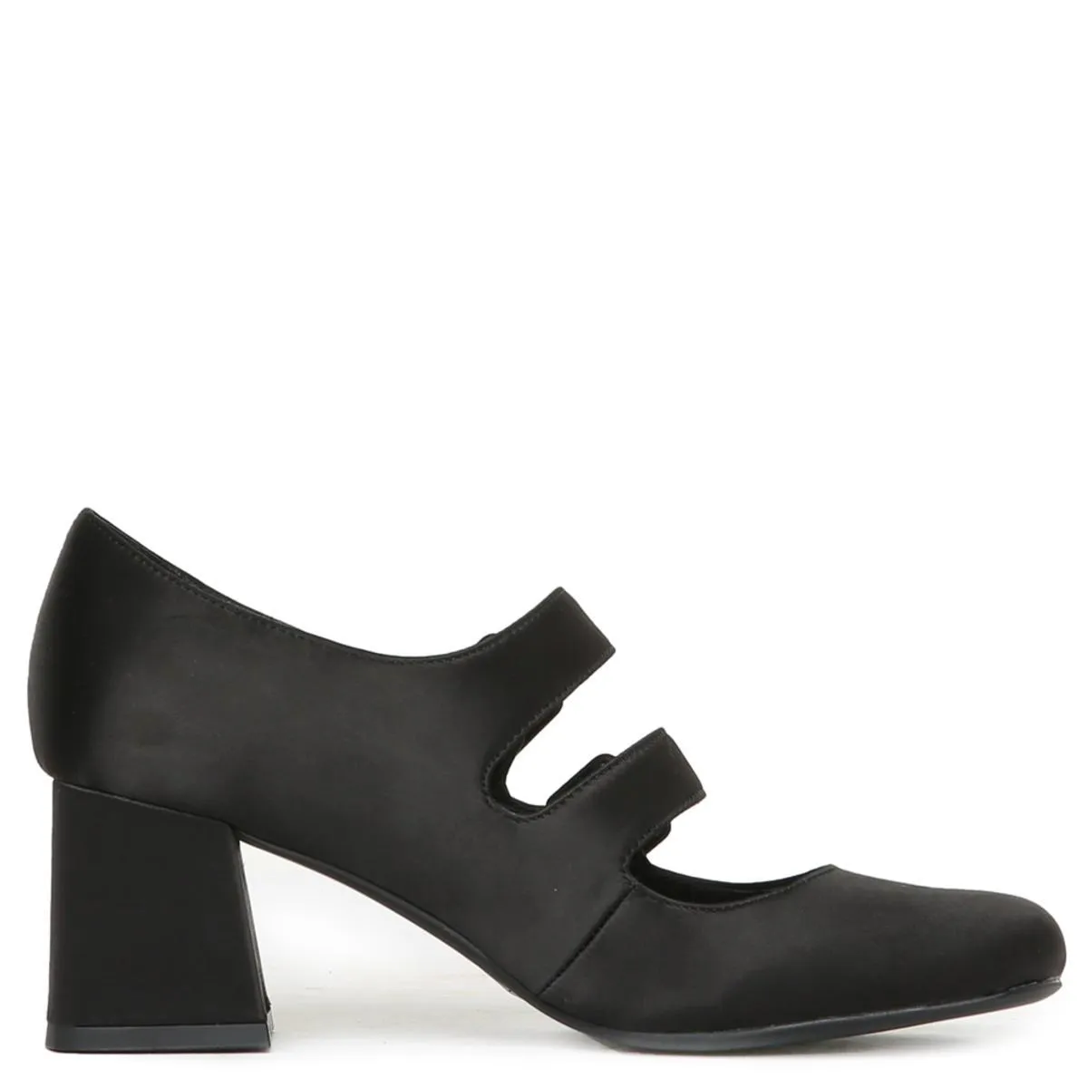 Bickle Black Satin Heels