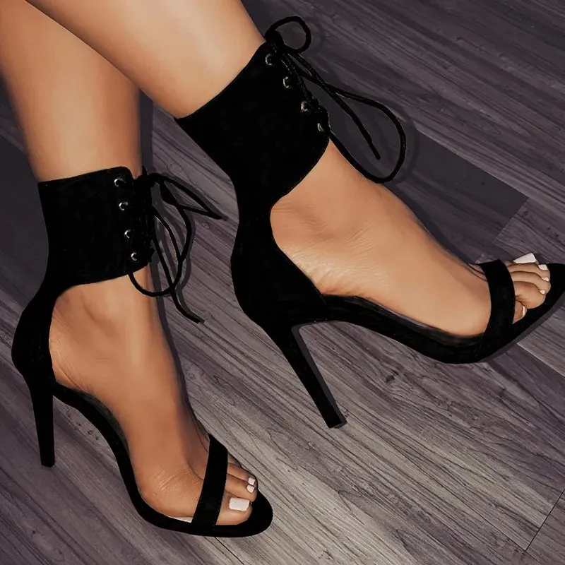 Black Gladiator Sandals For Women