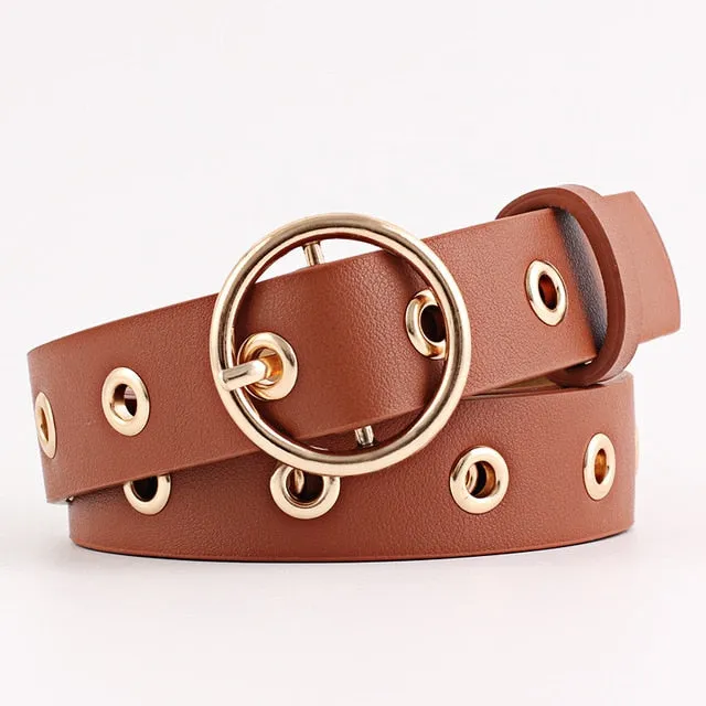 Black Leather Belt Women Metal Heart Buckle Waist Belt Vintage Western Carved Ladies Belt Waistband cinturon mujer