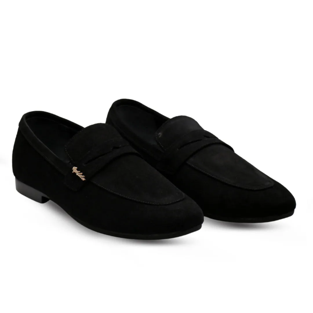 Black Suede Loafers︱Royele Leather
