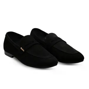 Black Suede Loafers︱Royele Leather