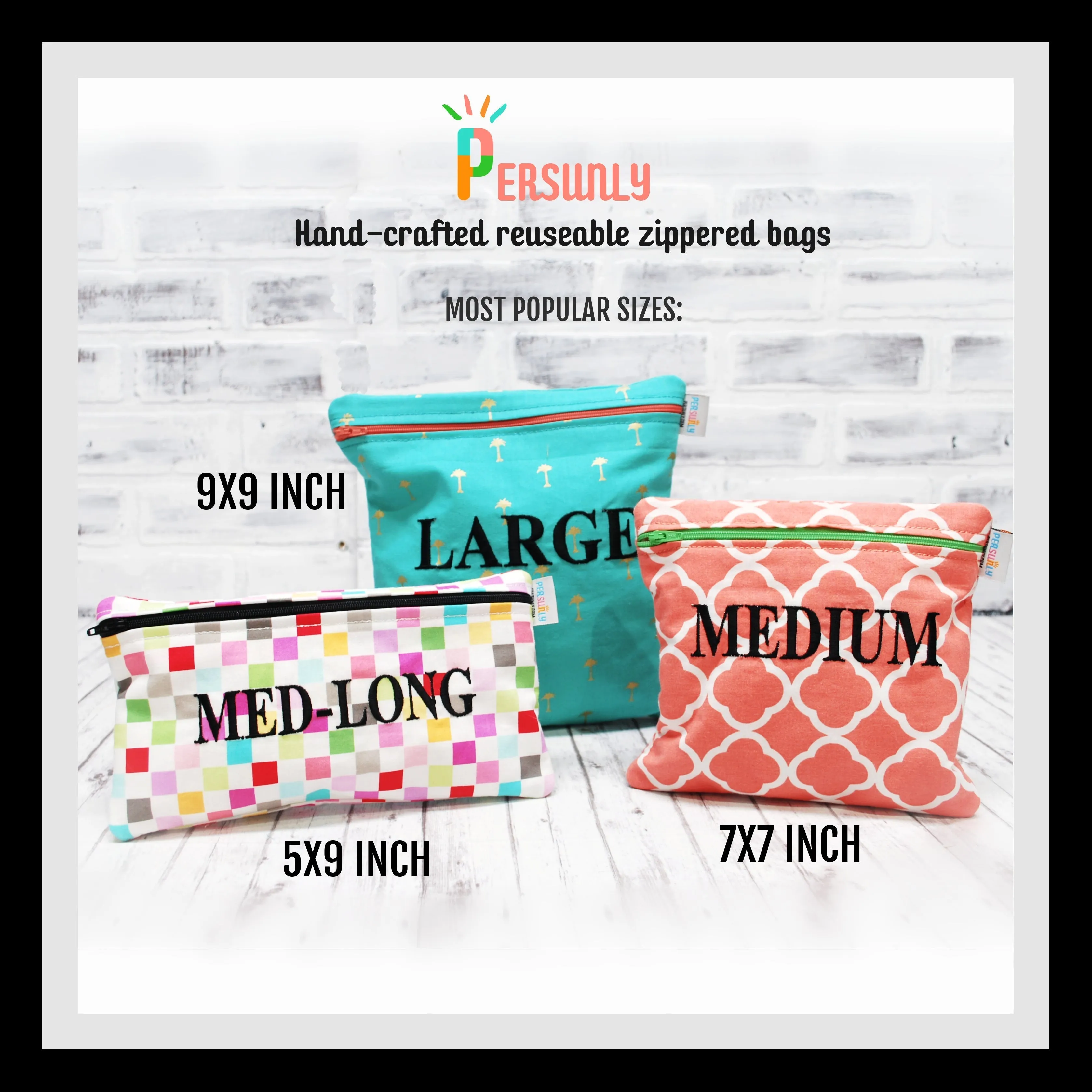 Bloom Poppy Personalized Reusable Food Bag