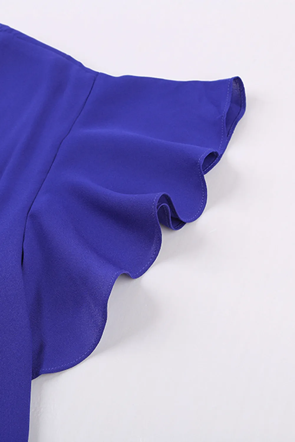 Blue Forever Tonight Button Tie Top