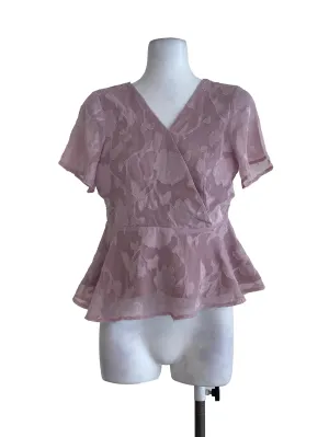 Blush Floral Peplum Top