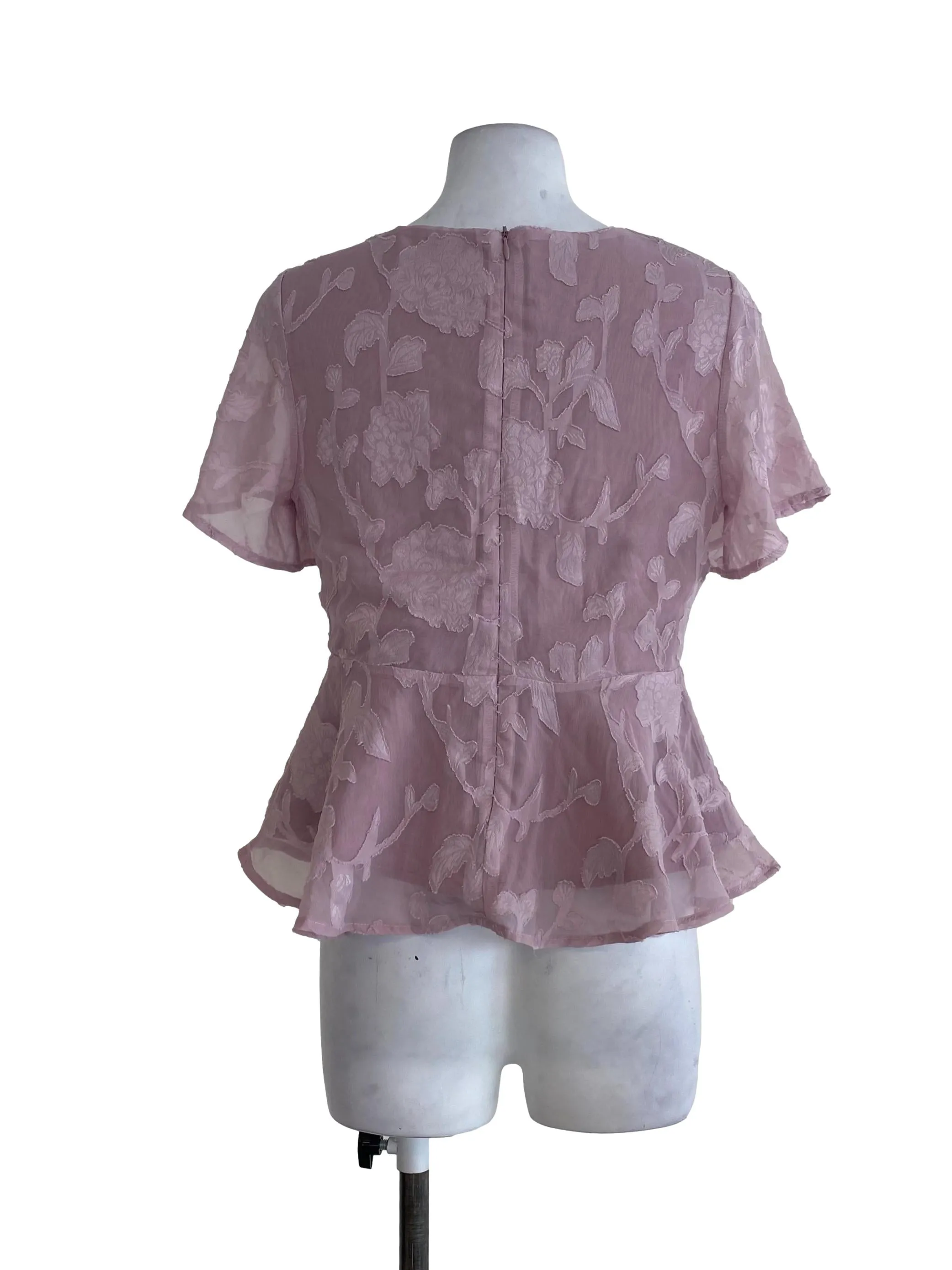 Blush Floral Peplum Top