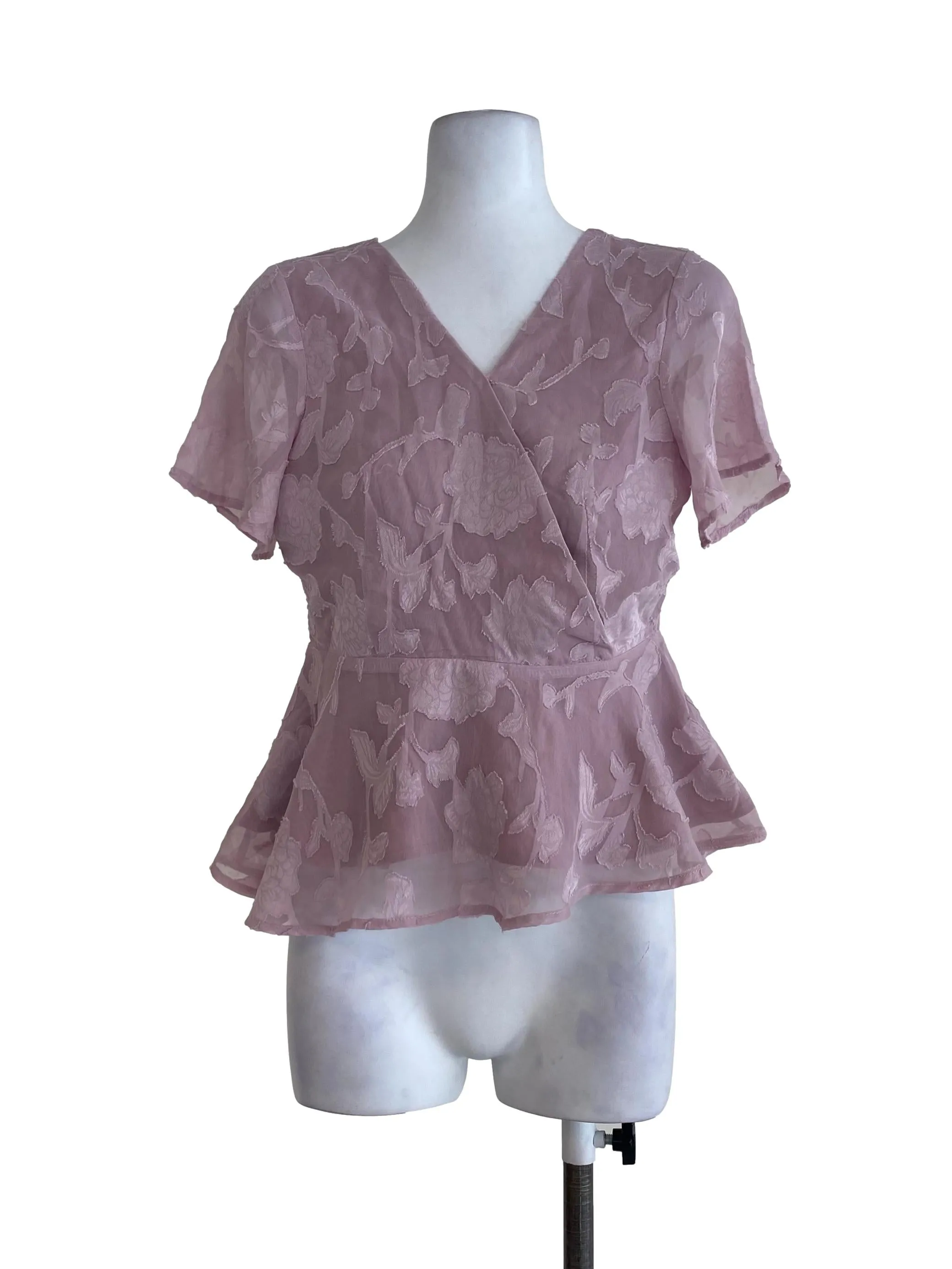 Blush Floral Peplum Top