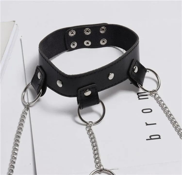 Bondage Harness chain bra