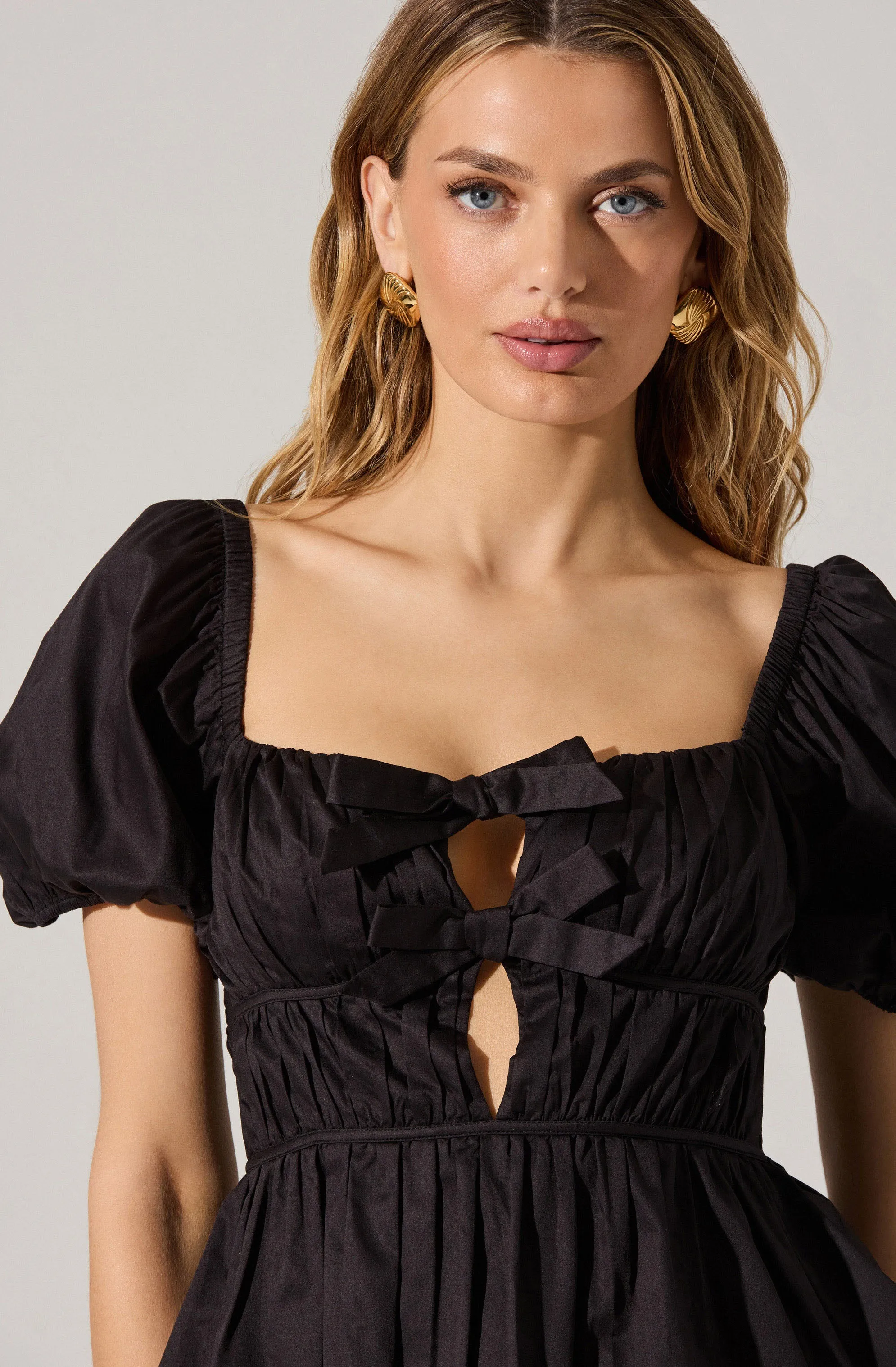 Bow Front Peplum Top