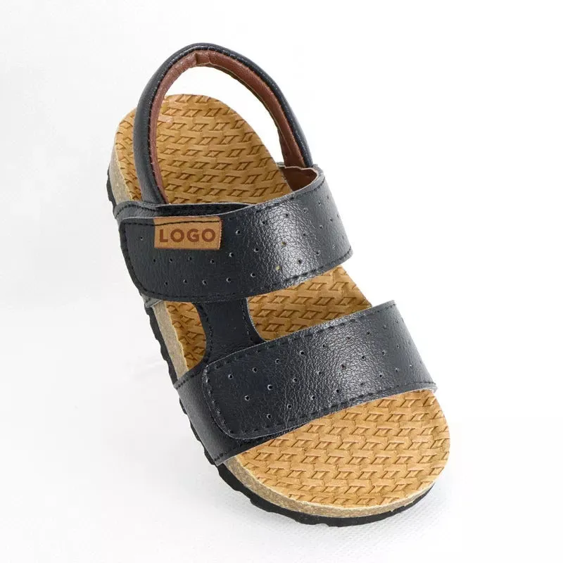 Boys Summer PU Leather EVA Outsole Corks Casual Sandals - Yellow, Brown, Black