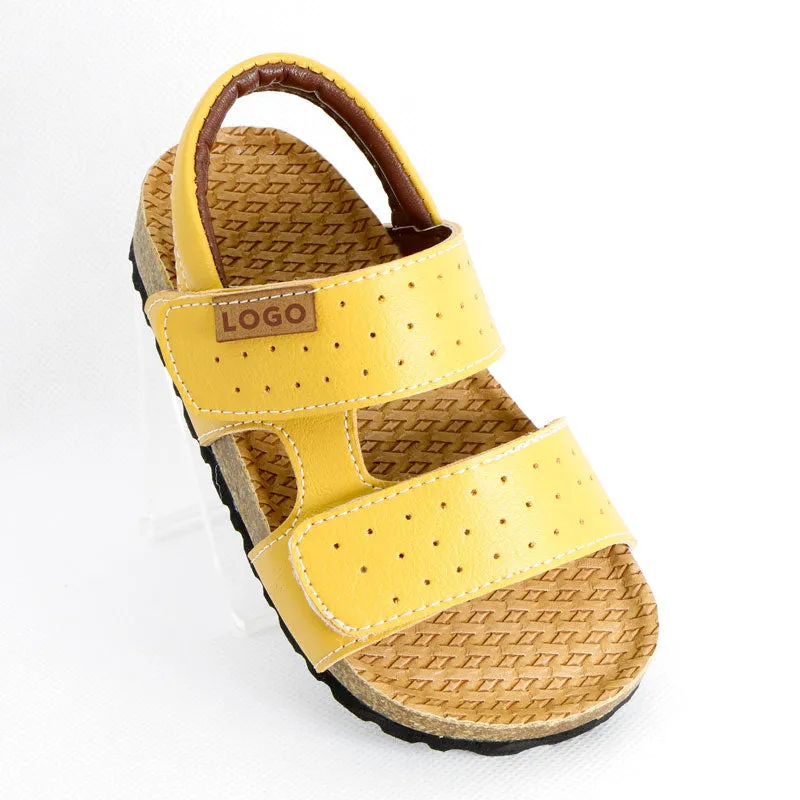 Boys Summer PU Leather EVA Outsole Corks Casual Sandals - Yellow, Brown, Black