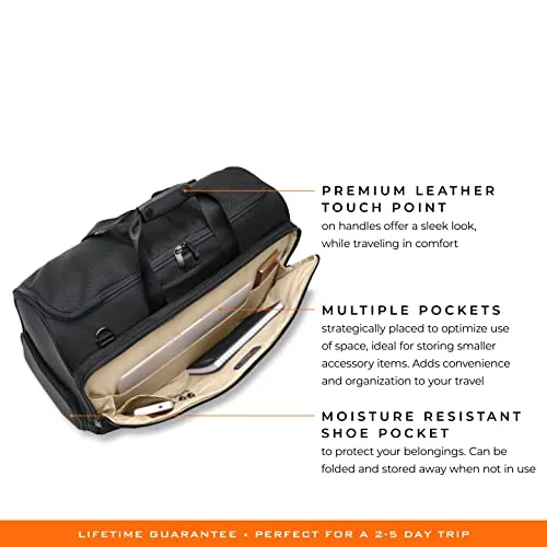 Briggs & Riley, Black, 22 Inch Garment Duffle Bag
