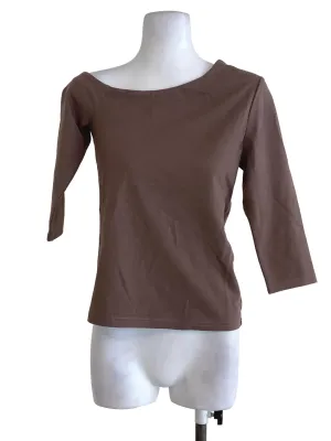 Brown Long Sleeve Top