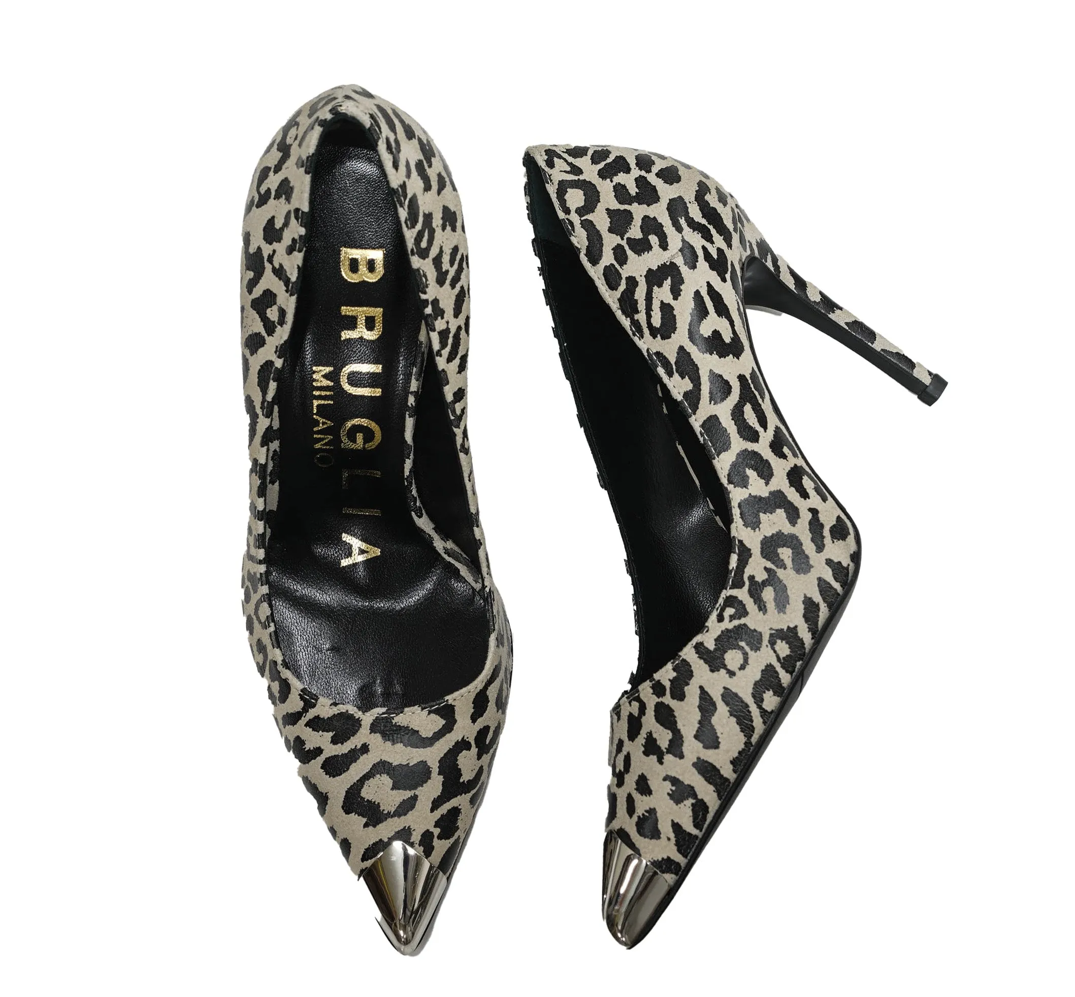 Bruglia Women’s Leopard Print Leather Pump 8976 30% OFF