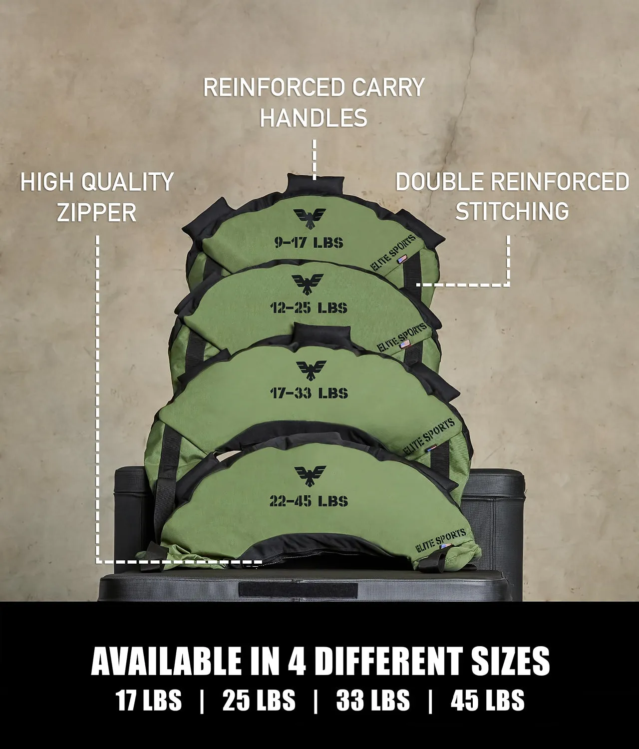 Bulgarian Green Sand Bag 22-45 lbs