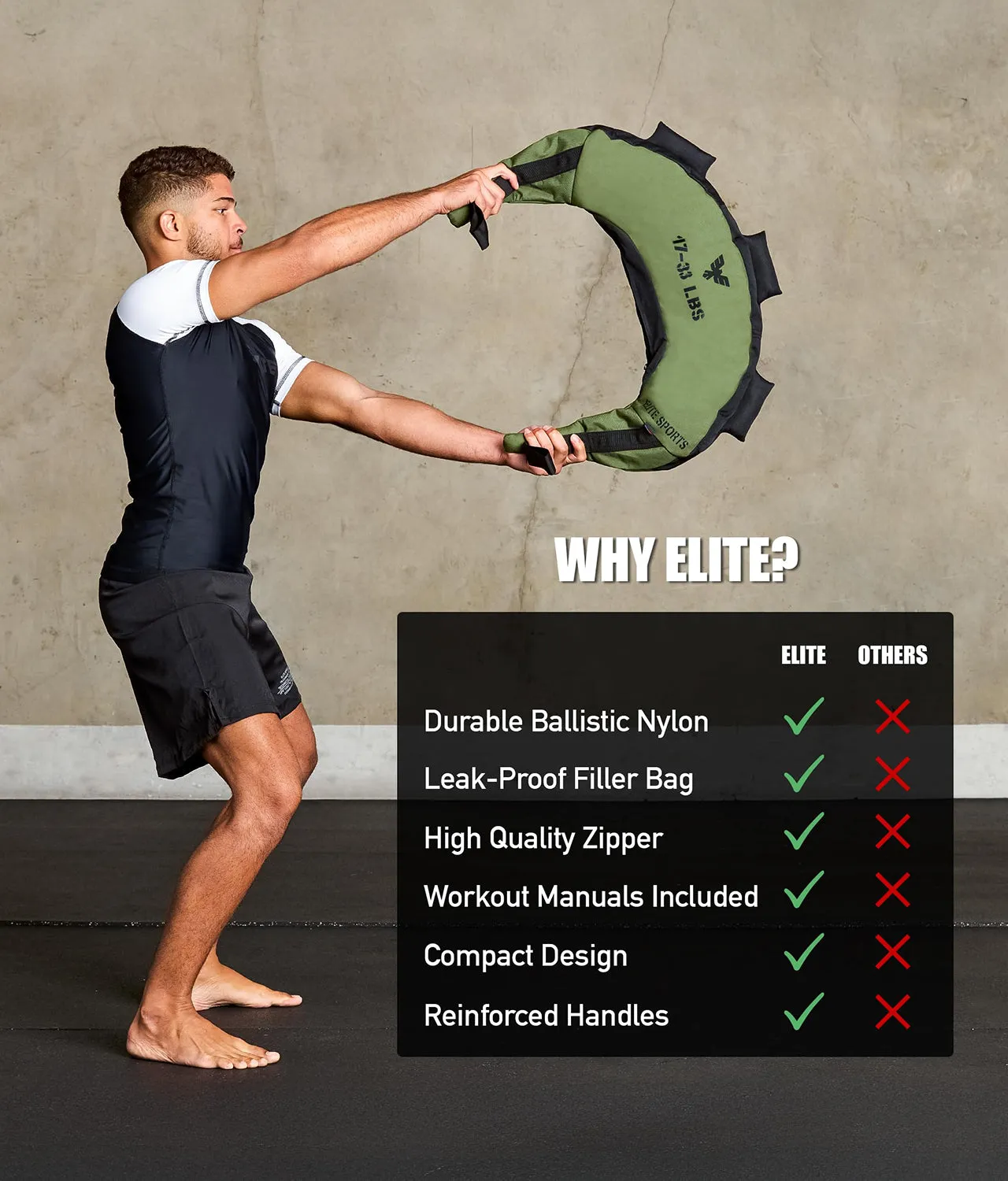 Bulgarian Green Sand Bag 22-45 lbs