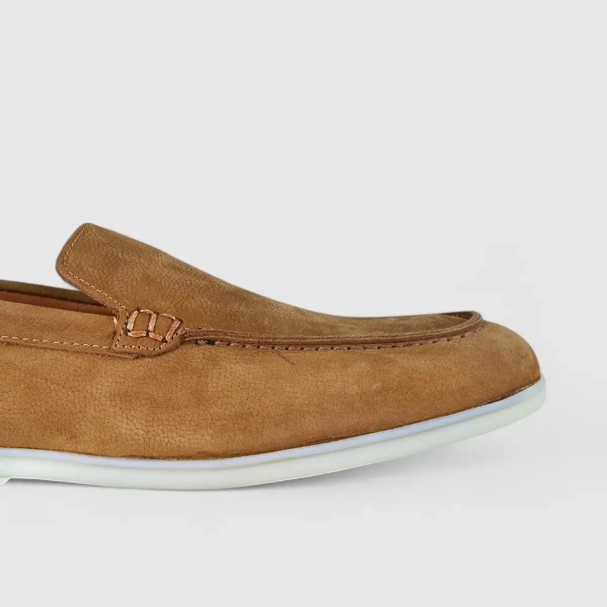 Bulletti Leather Nubuck Slip On Loro Tan