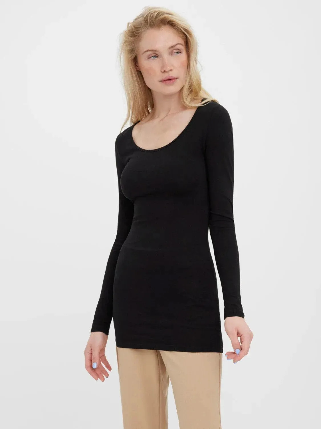 Camiseta Vero Moda Manga Larga Maxi Black