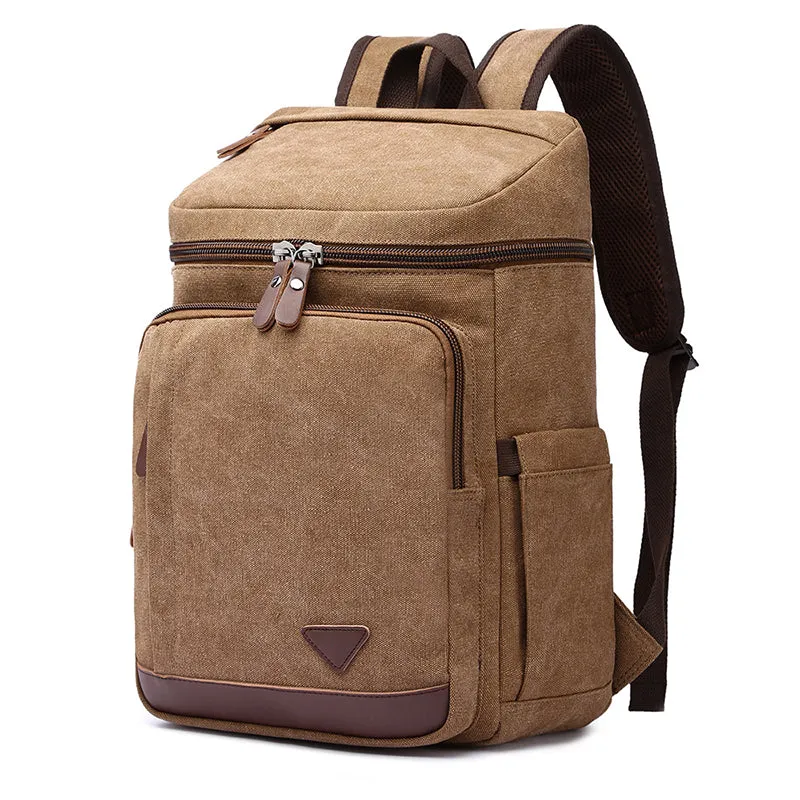 Canvas Backpack Casual Canvas Travel Backpack Men's School Backpack Handmade Hiking Backpacks