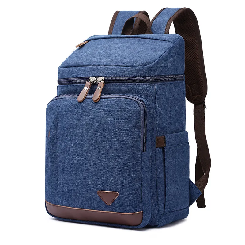 Canvas Backpack Casual Canvas Travel Backpack Men's School Backpack Handmade Hiking Backpacks