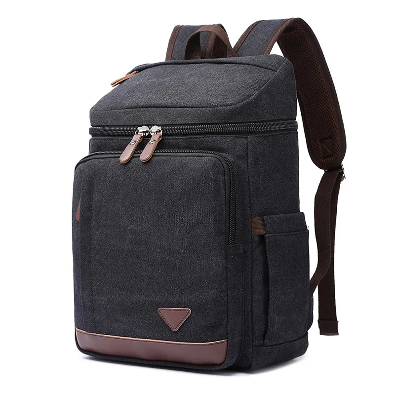 Canvas Backpack Casual Canvas Travel Backpack Men's School Backpack Handmade Hiking Backpacks