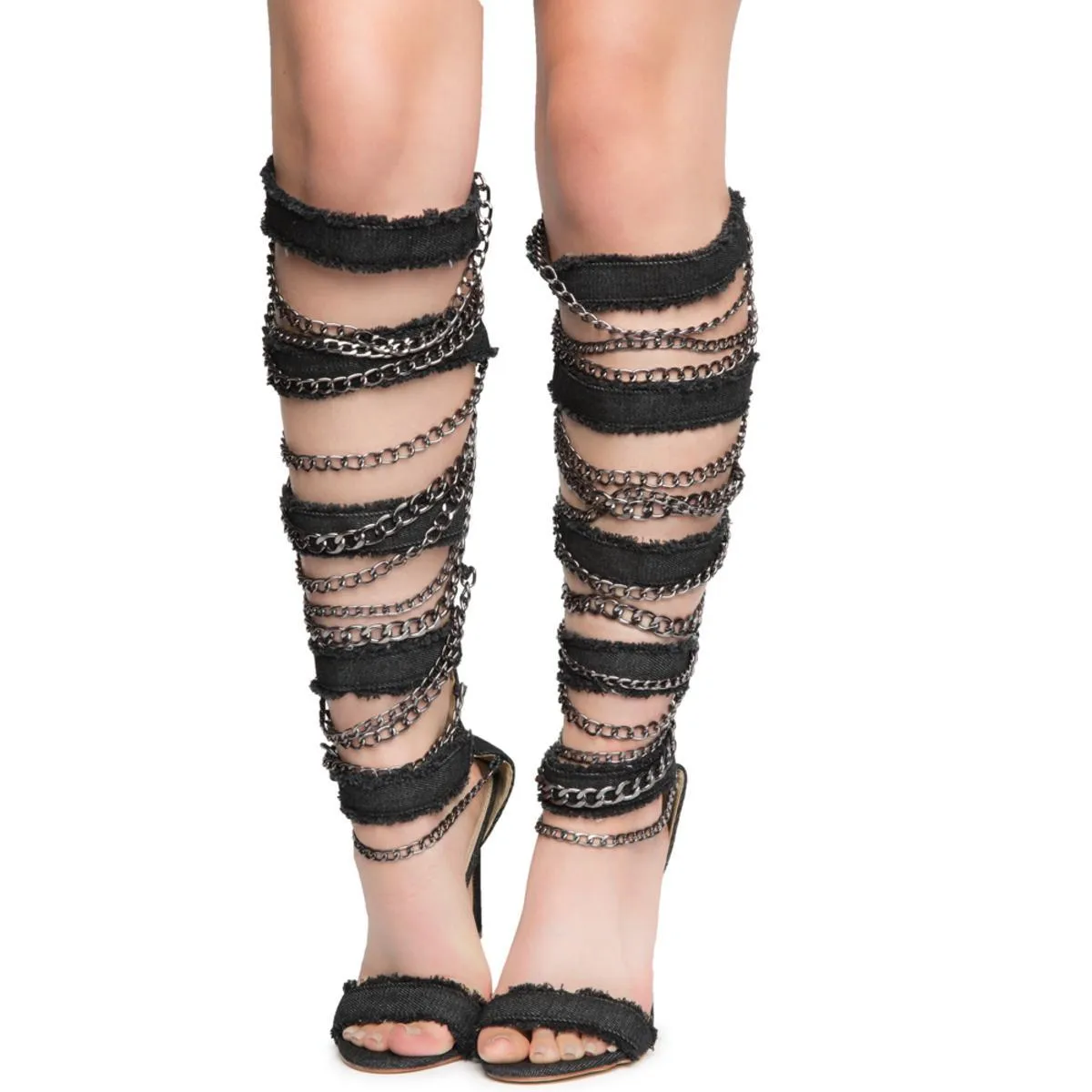 Cape Robbin Alza-77 Black High Heel BLACK