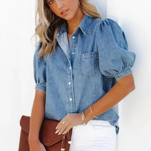 Casual Denim Blouses