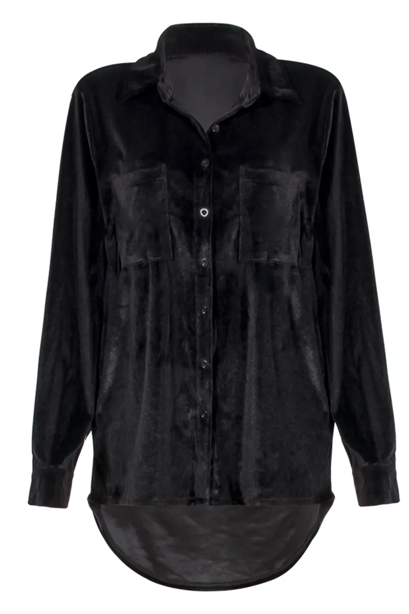 Casual Solid Patchwork Turndown Collar Blouses(3 Colors)