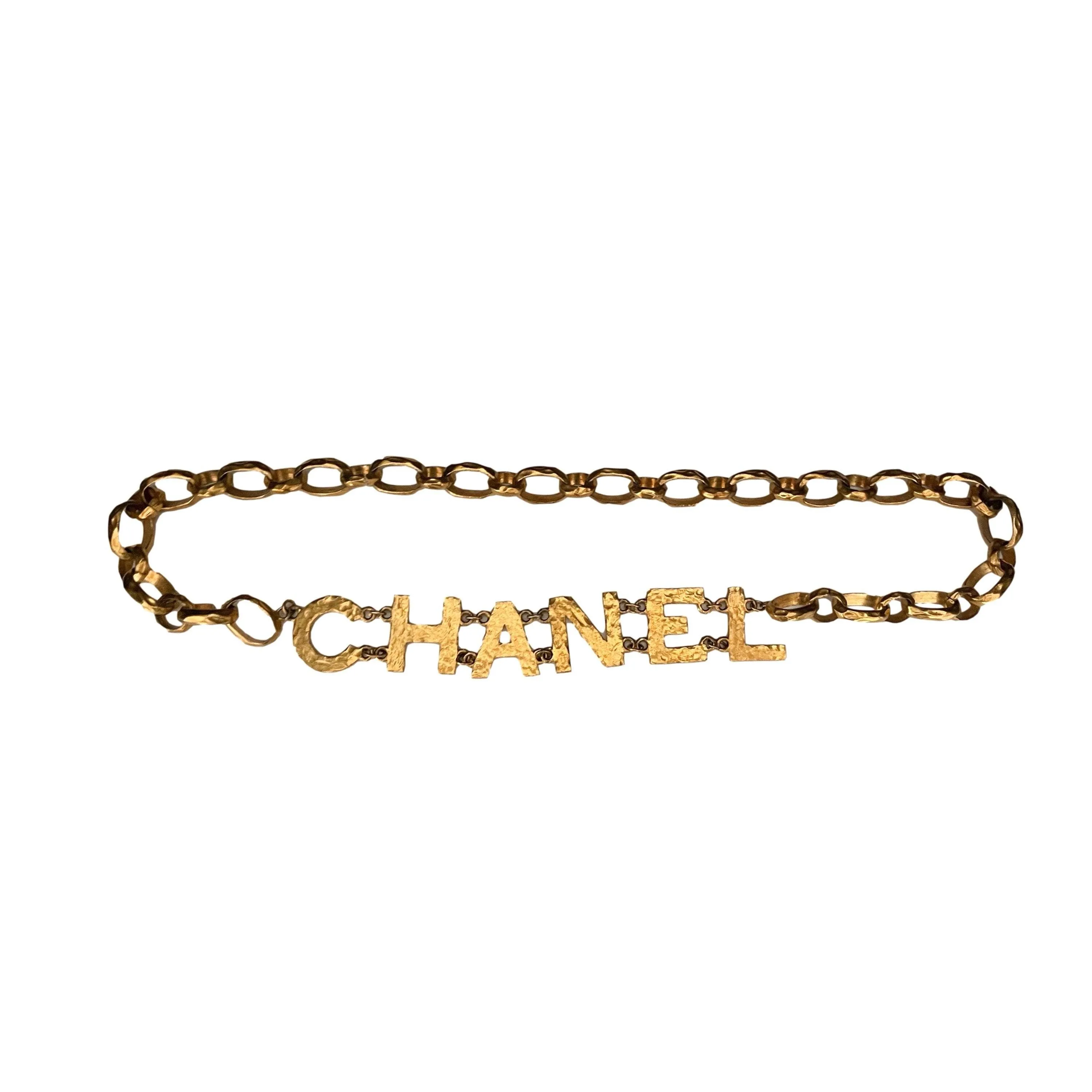 Chanel Gold Logo Chain Belt