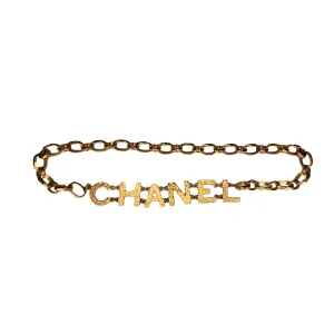 Chanel Gold Logo Chain Belt