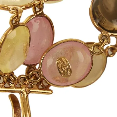 Chanel Multicolor Stone Logo Belt