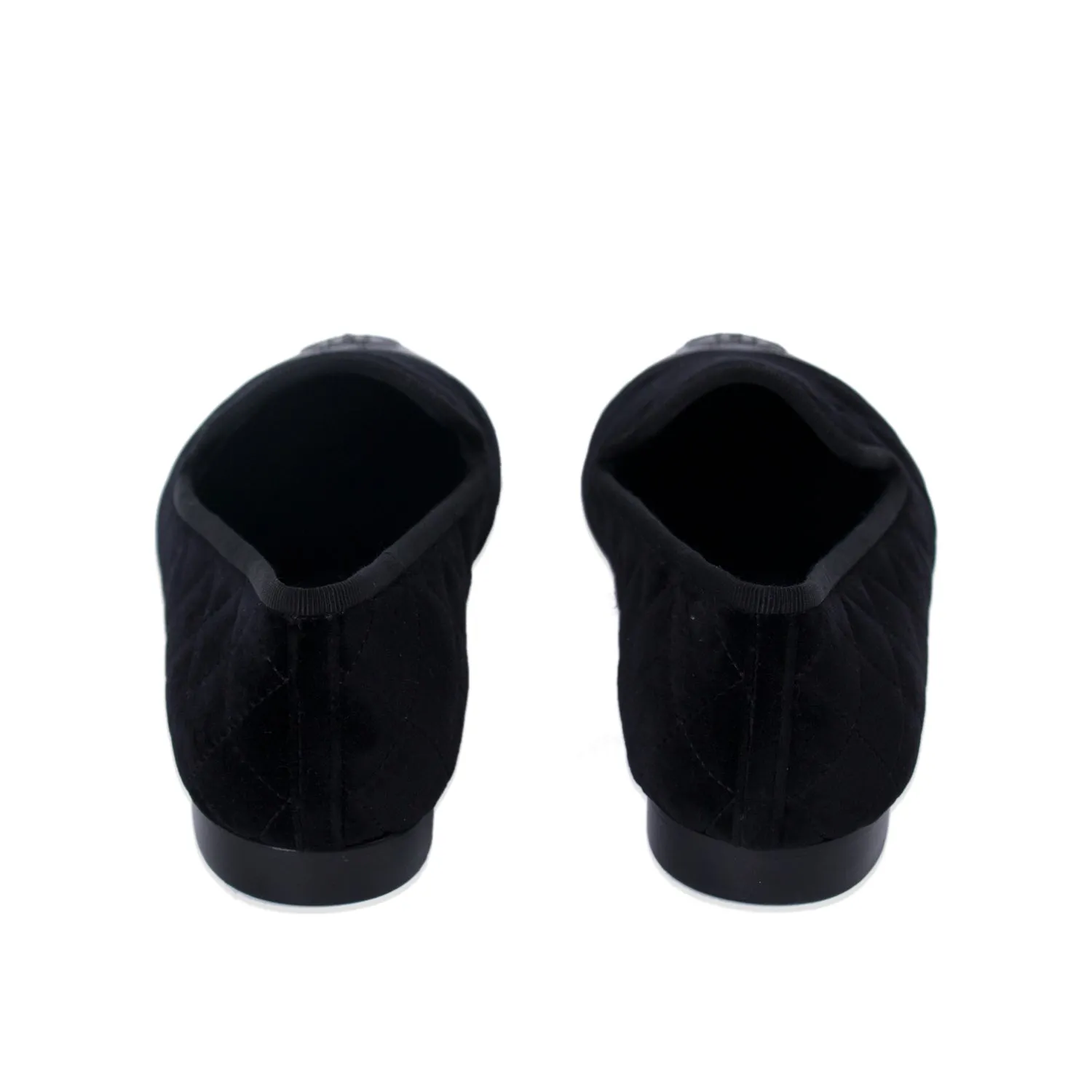 Chanel Quilted Velvet CC Loafers