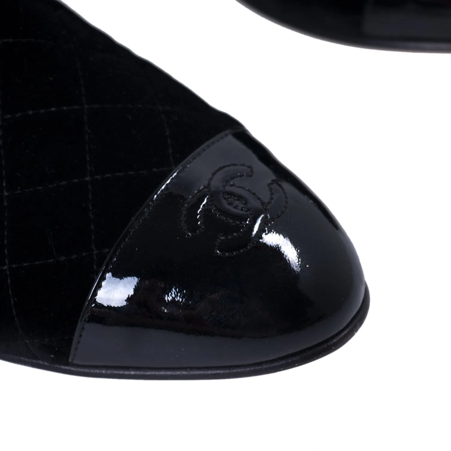Chanel Quilted Velvet CC Loafers