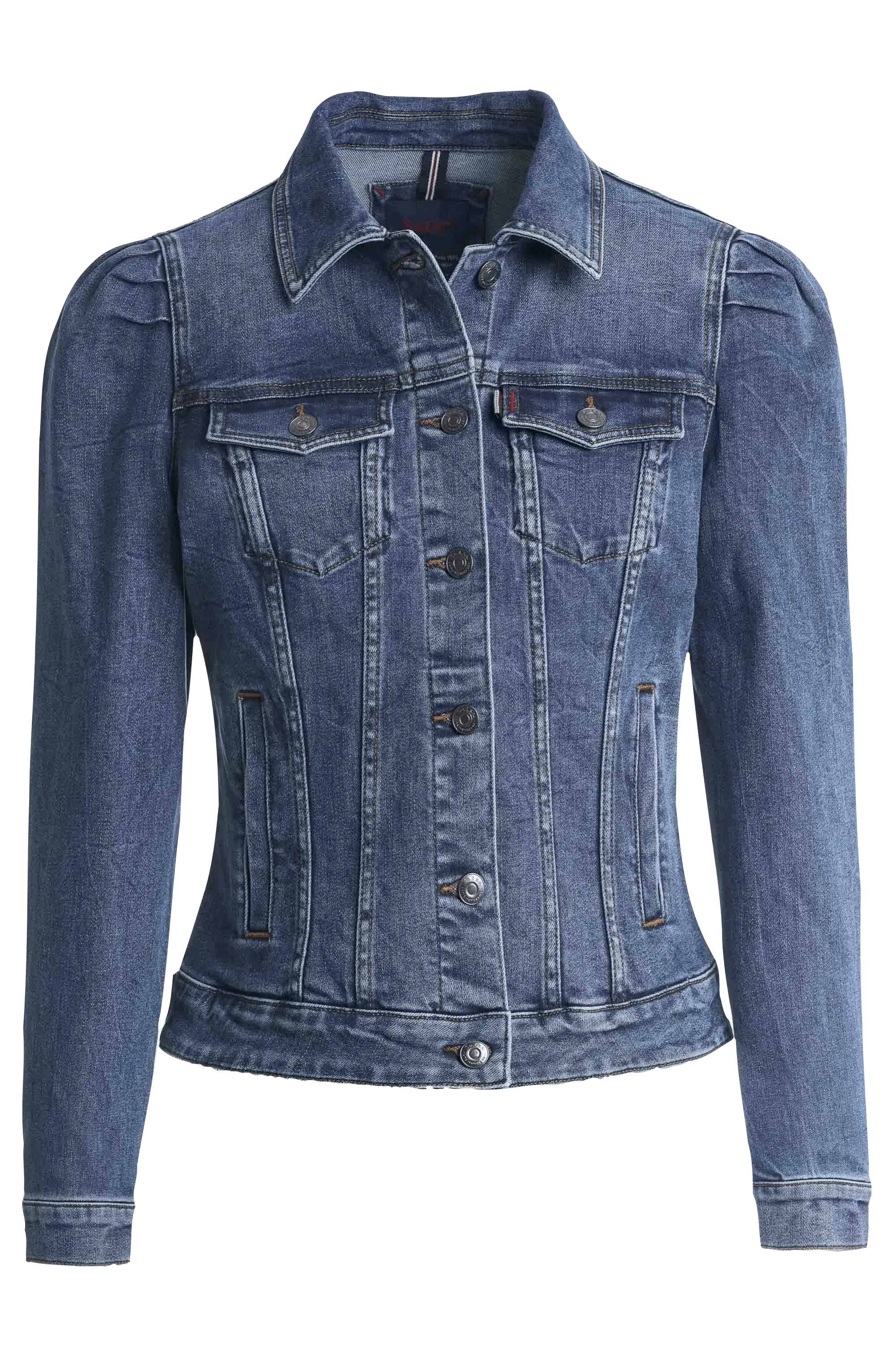 Chaqueta Vaquera Slim Fit Manga Abullonada