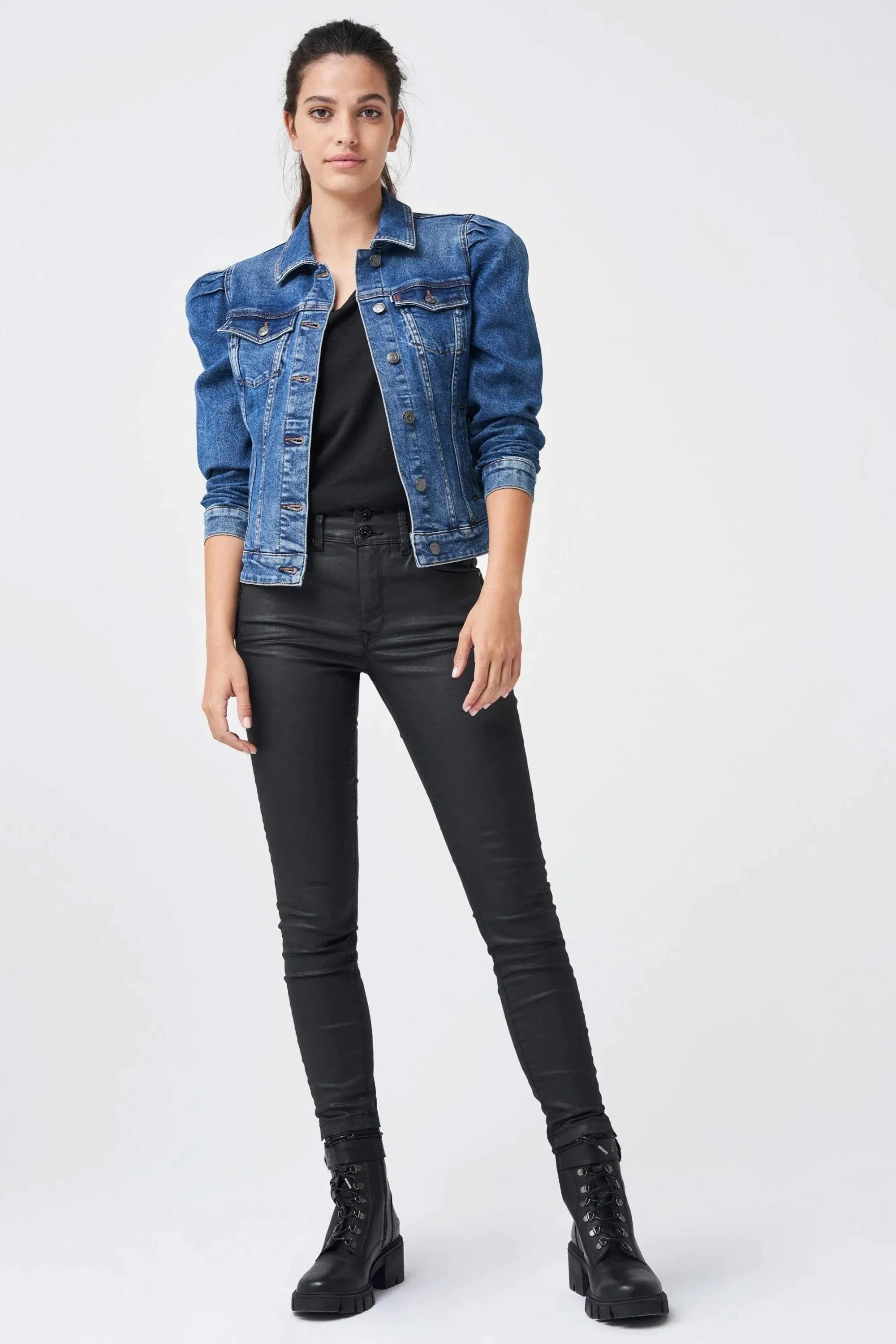 Chaqueta Vaquera Slim Fit Manga Abullonada