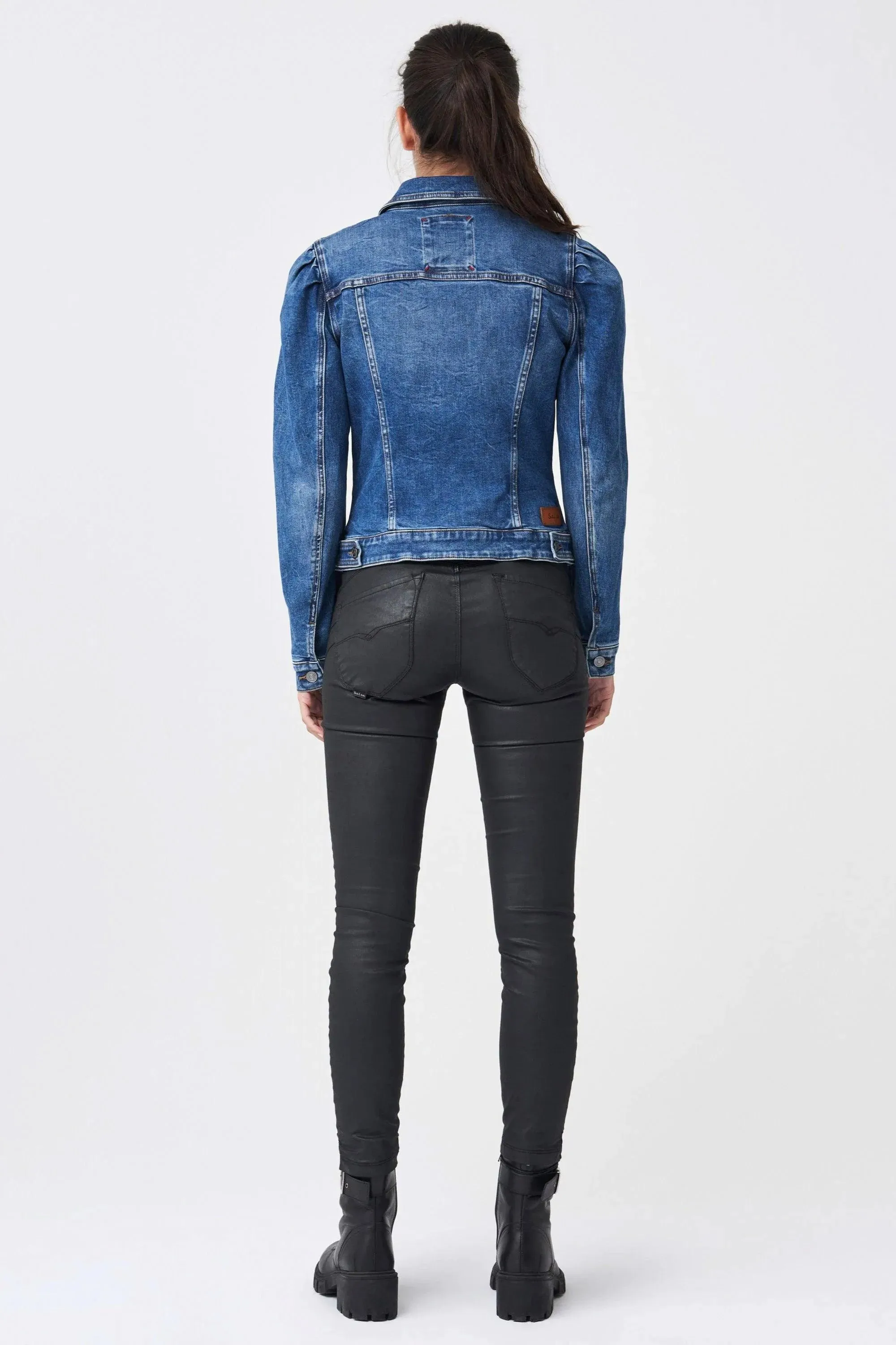 Chaqueta Vaquera Slim Fit Manga Abullonada