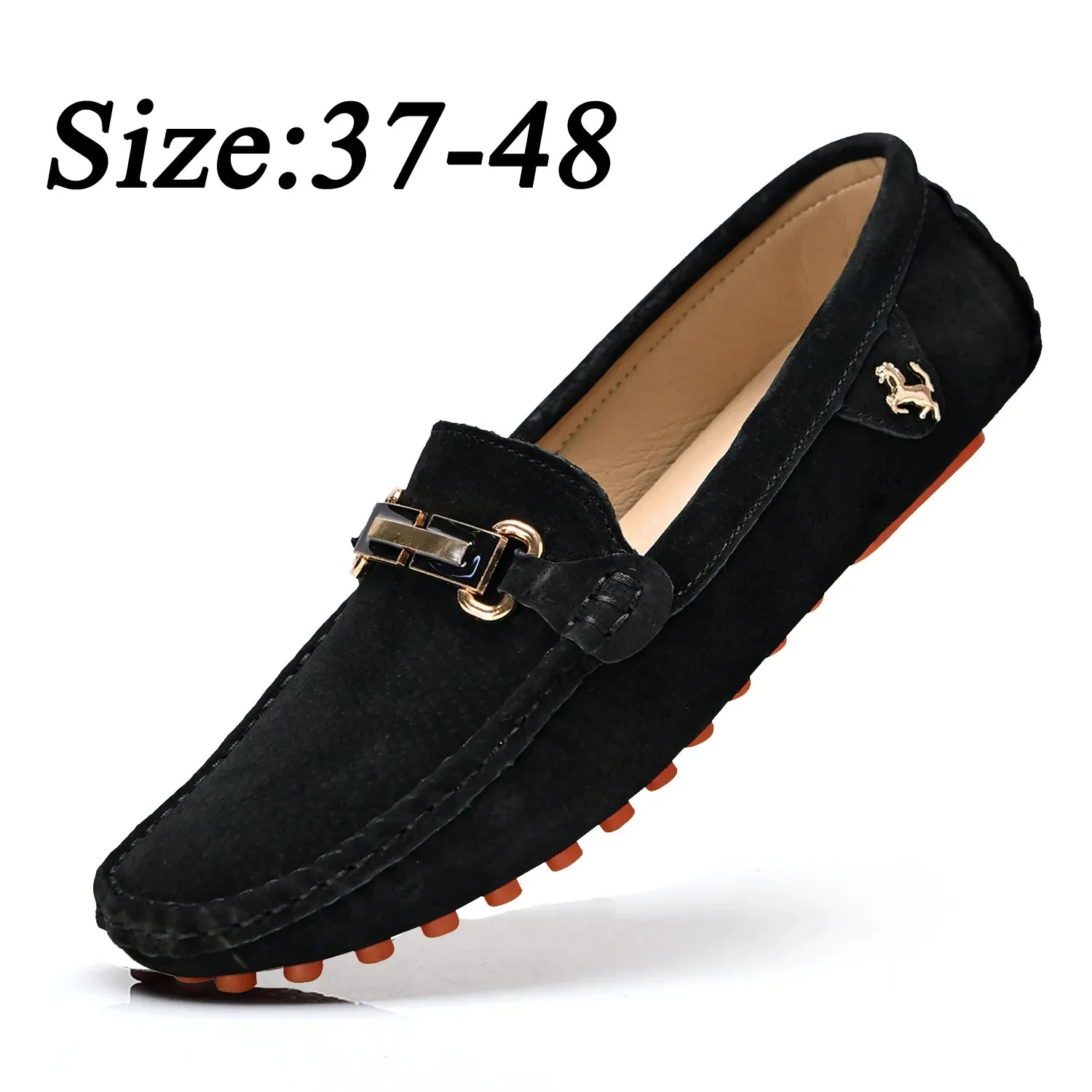 Chaussures mocassins luxe FERRARI / YRZL Loafers Men Big Size 48 Soft Driving Moccasins High Quality Flats Genuine Leather FERRARI