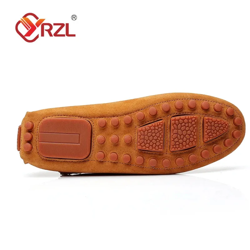 Chaussures mocassins luxe FERRARI / YRZL Loafers Men Big Size 48 Soft Driving Moccasins High Quality Flats Genuine Leather FERRARI
