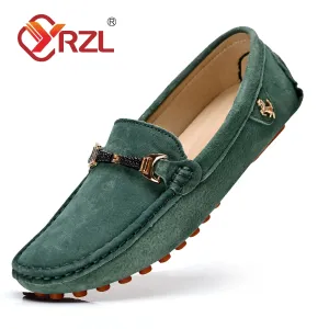 Chaussures mocassins luxe FERRARI / YRZL Loafers Men Big Size 48 Soft Driving Moccasins High Quality Flats Genuine Leather FERRARI