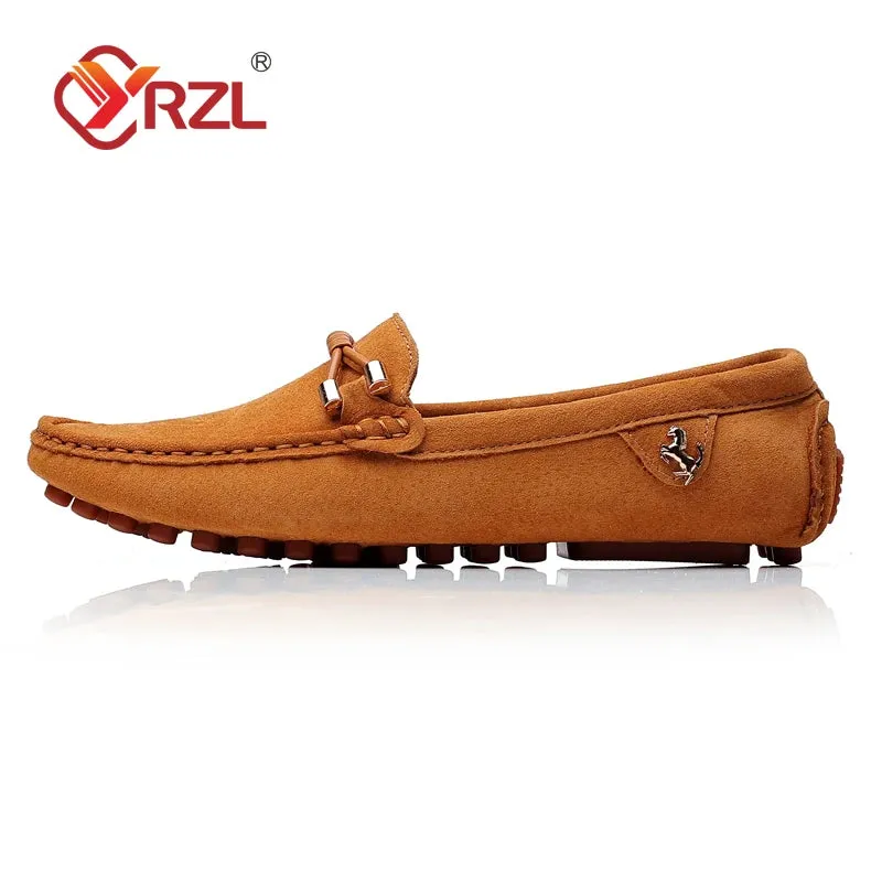 Chaussures mocassins luxe FERRARI / YRZL Loafers Men Big Size 48 Soft Driving Moccasins High Quality Flats Genuine Leather FERRARI