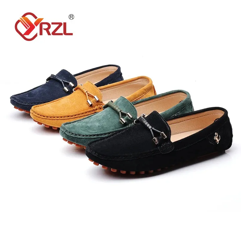 Chaussures mocassins luxe FERRARI / YRZL Loafers Men Big Size 48 Soft Driving Moccasins High Quality Flats Genuine Leather FERRARI