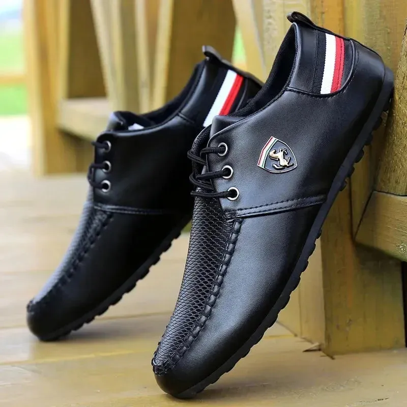 Chaussures sport auto Ferrari 2025 / New Style Ferrari 2025 Breathable Men's Peas Shoes the British Sneakers