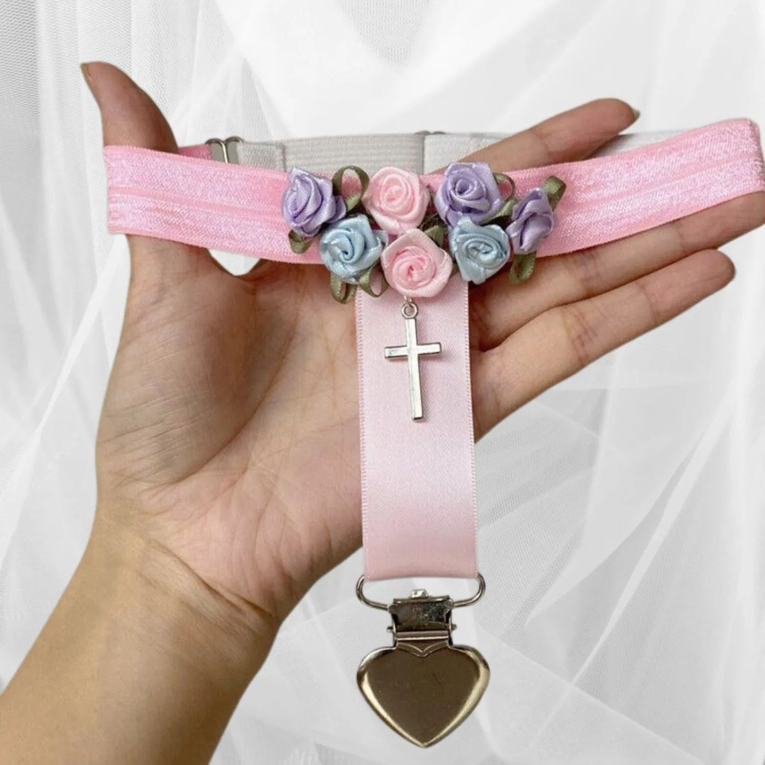 Chic Cross Angel Wings Heart Rosebud Elastic Thigh Leg Garter Belts