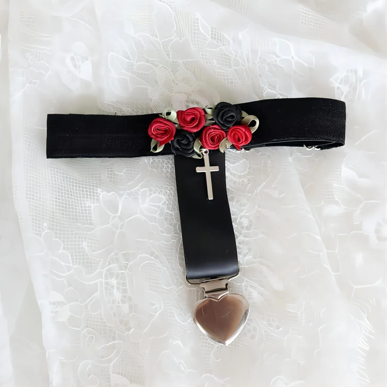 Chic Cross Angel Wings Heart Rosebud Elastic Thigh Leg Garter Belts