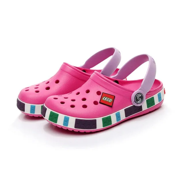 Children's Non-slip Breathable Flat Summer Outdoor Shoes - Green, Blue, Pink
