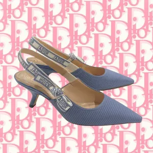 Christian Dior Denim Blue J'adior Slingback Pump