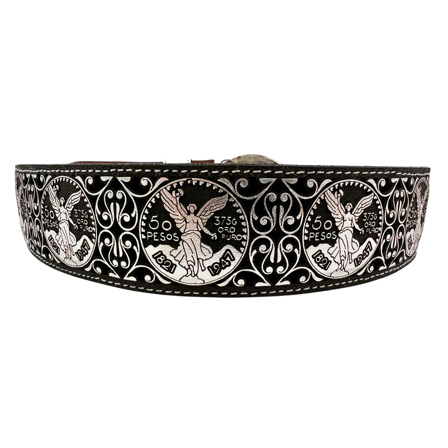 Cinto Vaquero Original El Centenario Plata Con Hebilla De Metal