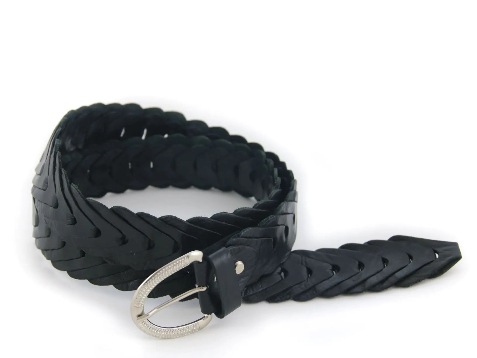 Cobra Chain Leather Belt/Horseshoe