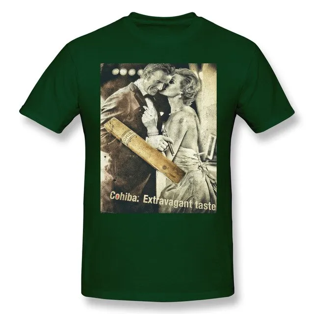 Cohibar Cuban Cigar Mini Skir Men's Basic Short Sleeve T-Shirt Funny Graphic R238 Top tee USA Size